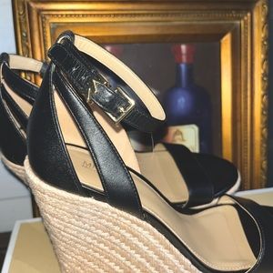 Michael Kors black wedge sandals